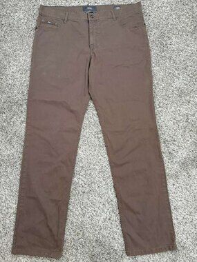 BRAX Cooper Fancy Olive Green Pants Men’s W40 L34 Regular Straight Made In Ukrai